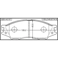 Тормозные колодки дисковые FEBEST 0201-K11F