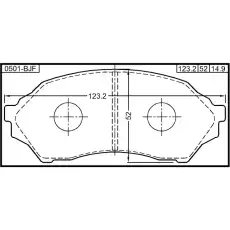 Тормозные колодки дисковые FEBEST 0501-BJF