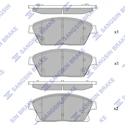 Тормозные колодки дисковые передняя ось SANGSIN SP1480