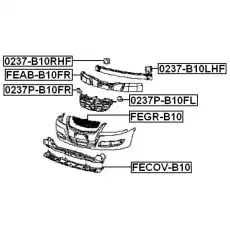 КРОНШТЕЙН УСИЛИТЕЛЯ БАМПЕРА ПЕРЕДНЕГО ПРАВЫЙ 0237-B10RHF FEBEST