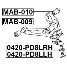 Шаровая опора FEBEST 0420-PD8LRH