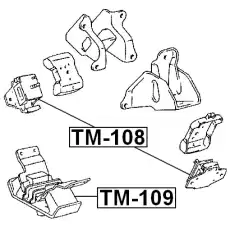 Подушка крепления двигателя FEBEST TM-109