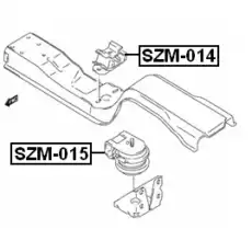 Подушка крепления двигателя FEBEST SZM-014