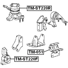 Подушка крепления двигателя FEBEST TM-ST220F
