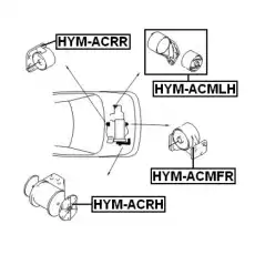 Подушка крепления двигателя FEBEST HYM-ACMFR