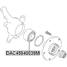 подшипник ступ.пер.!\ Suzuki SX4 06> DAC45840039M FEBEST