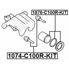 поршень суппорта!\ Chevrolet Captiva 06> 1876-C100R-KIT FEBEST