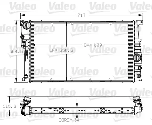 Радиатор системы охлаждения двигателя VALEO 735623