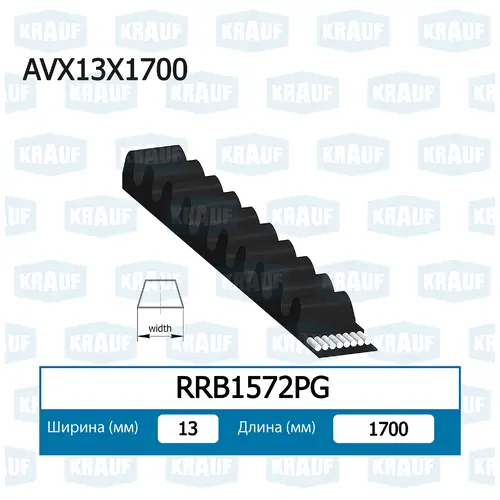 Ремень клиновой KRAUF RRB1572PG