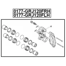 Суппорт тормозной FEBEST 0177-GRJ120FLH