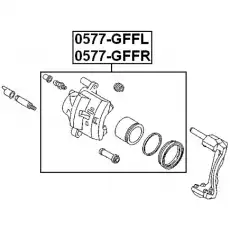 Суппорт тормозной FEBEST 0577-GFFR