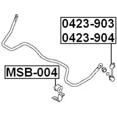 Тяга стабилизатора FEBEST 0423-904