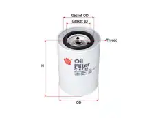 Фильтр масляный SAKURA C-6104 NISSAN