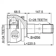 ШРУС наружный FEBEST 1210-TER