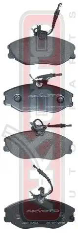 Тормозные колодки дисковые AKYOTO AKD-0303