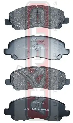 Тормозные колодки дисковые AKYOTO AKD-1262
