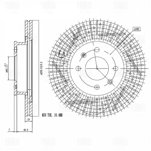 Тормозной диск TRIALLI DF 112S
