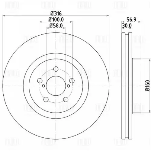 Тормозной диск TRIALLI DF 266020