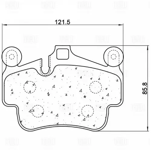 Тормозные колодки дисковые TRIALLI PF 3236CR