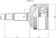 ШРУС наружный TRIALLI GO 844