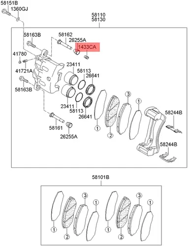 581683E500 ВТУЛКА ТОРМОЗНОГО СУППОРТА HYUNDAI