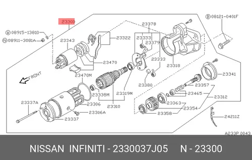 Стартер NISSAN 23300-37J05