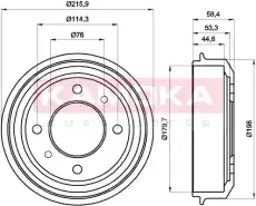 Тормозной барабан KAMOKA 104036