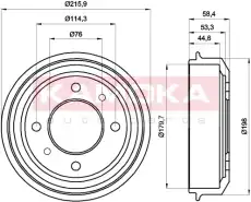 Тормозной барабан KAMOKA 104036