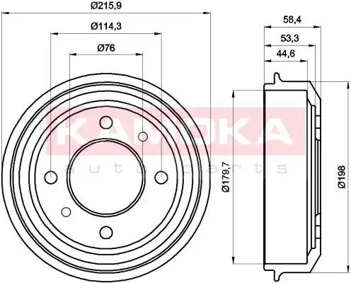 Тормозной барабан KAMOKA 104036