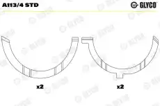 вкладыши AS к-кт ! \ MB W123 2.0-3.0 D OM615-OM617 67-87 std (4) A113/4 STD GLYCO