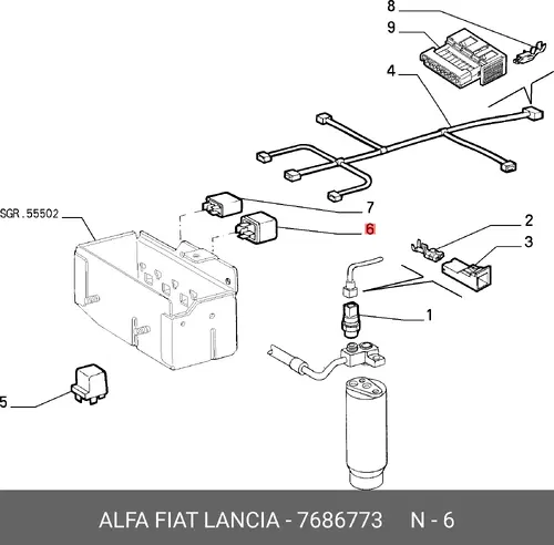 РЕЛЕ, 7686773 FIAT