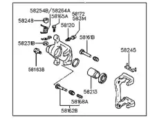 тормозной суппорт в сборе 58320-29A20 HYUNDAI