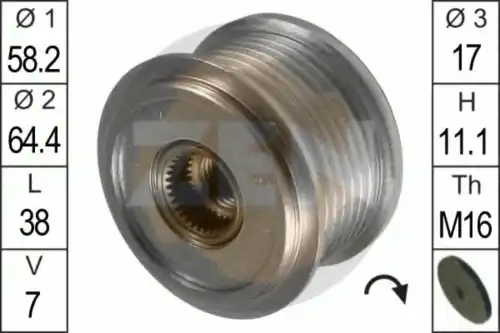 ШКИВ ГЕНЕРАТОРА ZN5452 ERA