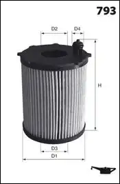 Фильтр масляный MECAFILTER ELH4453