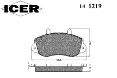 Тормозные колодки дисковые ICER 141219