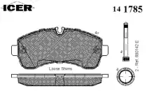 Тормозные колодки дисковые передняя ось ICER 141785