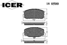 Тормозные колодки дисковые ICER 180500