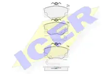 Тормозные колодки дисковые передняя ось ICER 180660