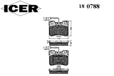Тормозные колодки дисковые передняя ось ICER 180788