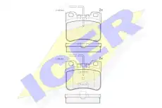 Тормозные колодки дисковые передняя ось ICER 180788