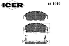Тормозные колодки дисковые ICER 181019