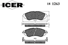 Тормозные колодки дисковые ICER 181263
