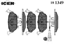Тормозные колодки дисковые ICER 181349