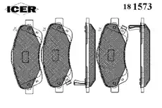 Тормозные колодки дисковые ICER 181573