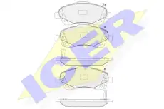 Тормозные колодки дисковые ICER 181573