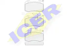Тормозные колодки дисковые передняя ось ICER 181598