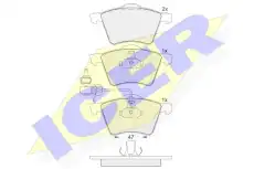 Тормозные колодки дисковые ICER 181605