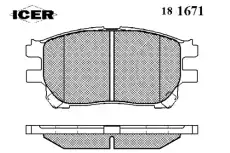 Тормозные колодки дисковые ICER 181671
