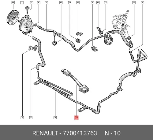 ДАТЧИК ДАВЛЕНИЯ СИСТЕМЫ ГУР 7700413763 RENAULT