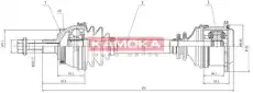 привод левый Audi VW1138921A KAMOKA